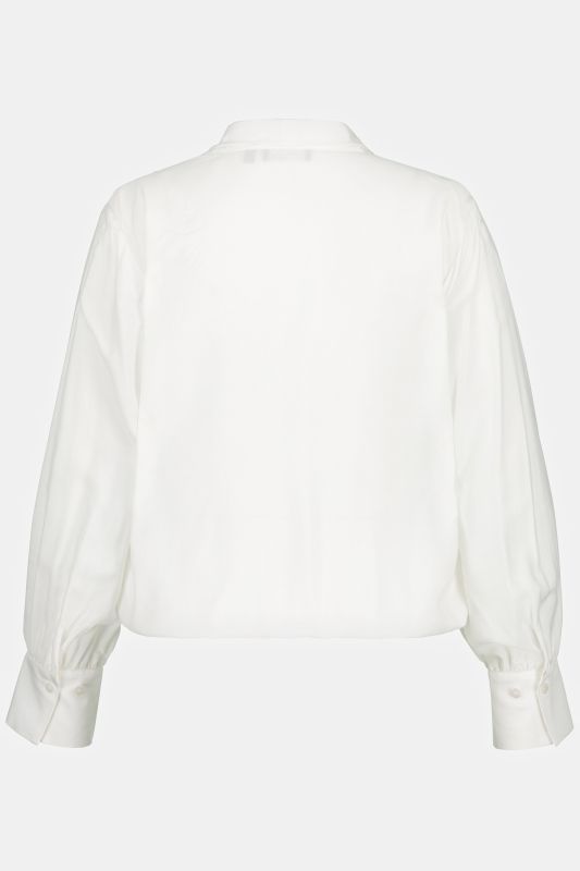Stand-Up Collar Surplice Long Sleeve Blouse