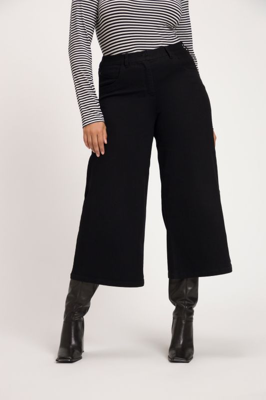 Еластични деним кюлоти тип „Марлене“ с висока талия