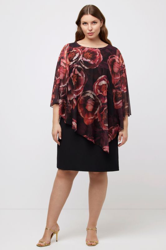 Рокля с асиметричен шифон