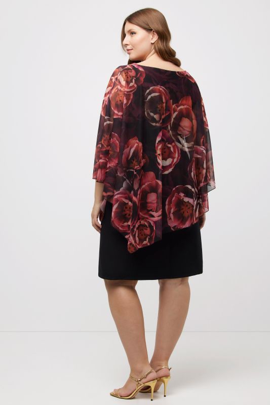 Рокля с асиметричен шифон