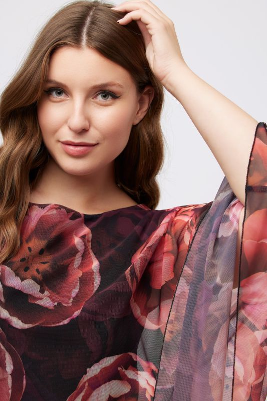 Рокля с асиметричен шифон