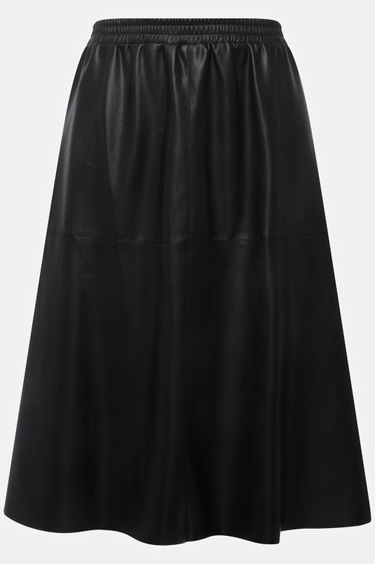 Faux Leather Midi Skirt
