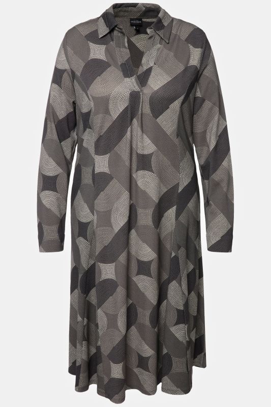 Geometric Punto di Roma Midi Dress