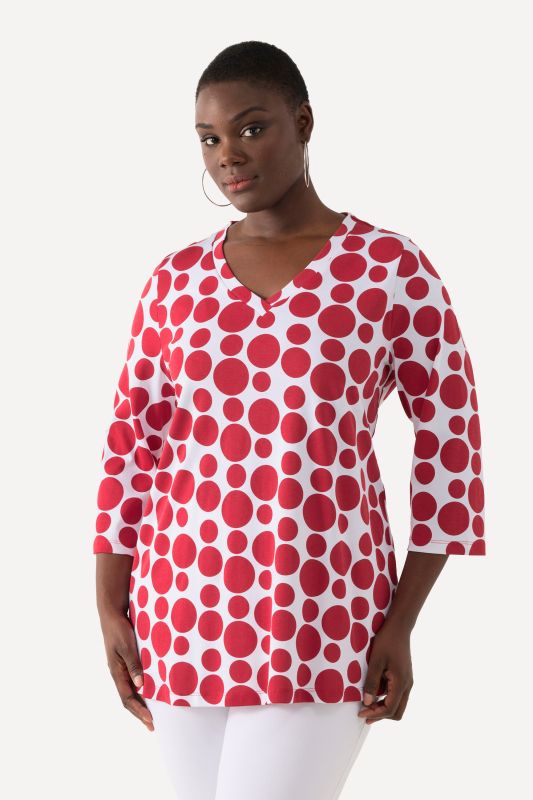 Тениска с принт на точки