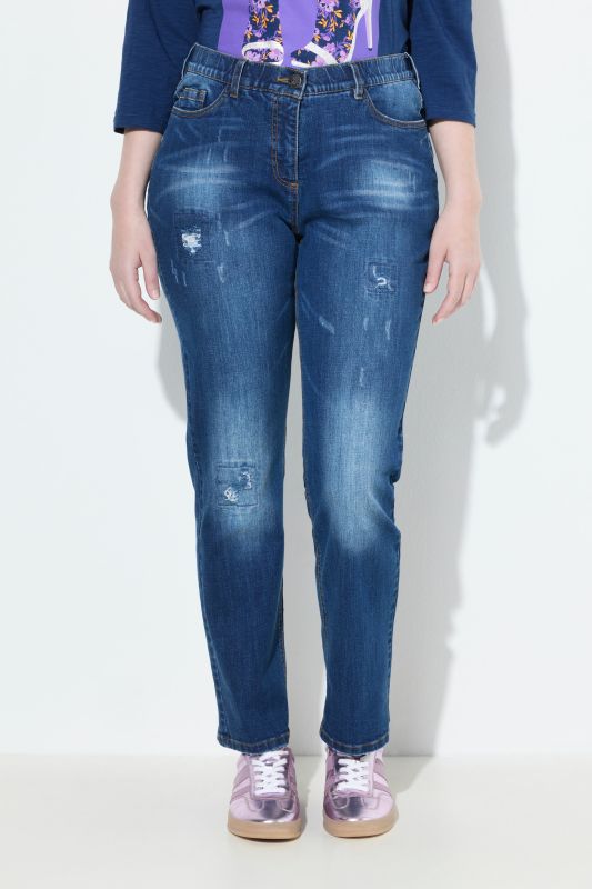 Lightly Distressed Stretch Fit Jeans