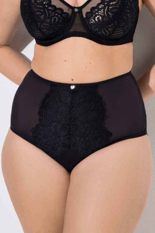 Бикини микрофибърни с дантела на цветя