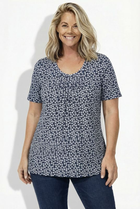 Тениска с флорален принт