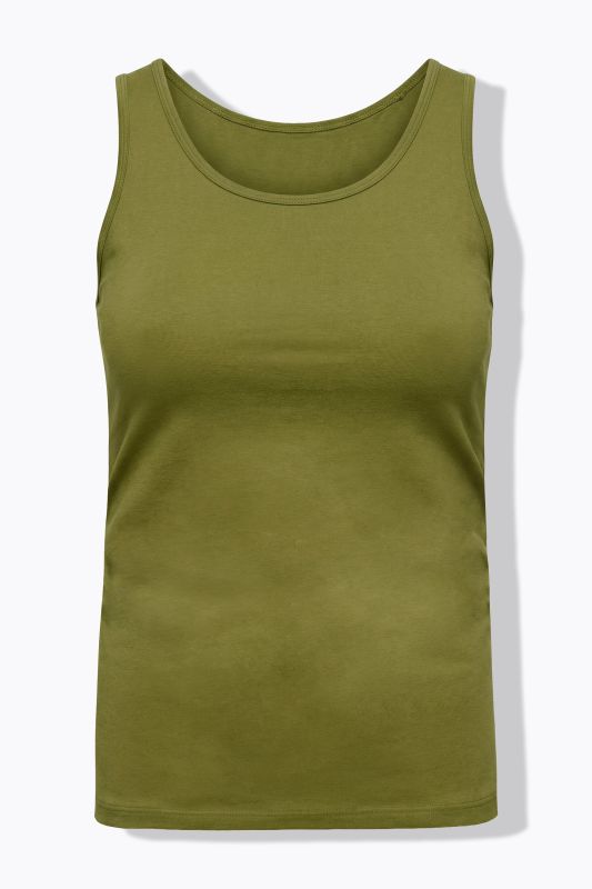 Basic Scoop Neck Cotton Stretch Tank Top