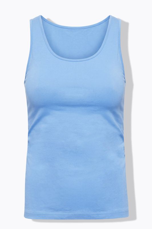 Basic Scoop Neck Cotton Stretch Tank Top