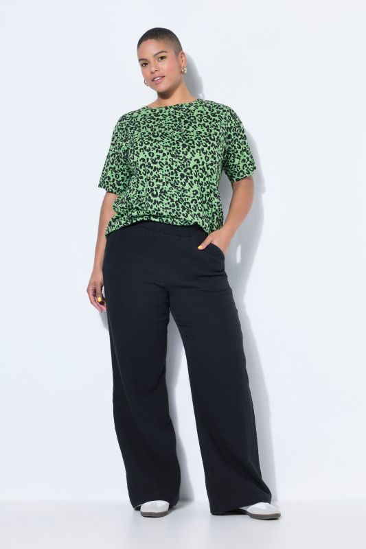 Wide Leg Muslin Palazzo Pants