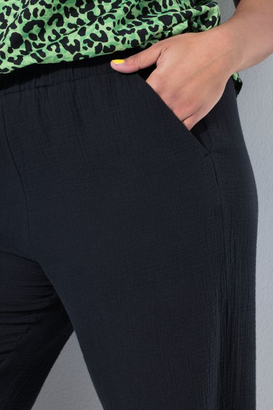 Wide Leg Muslin Palazzo Pants