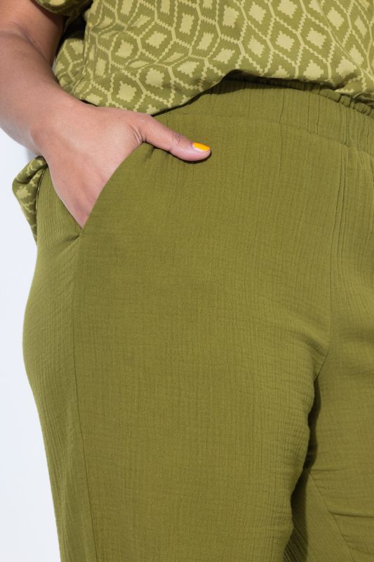 Wide Leg Muslin Palazzo Pants