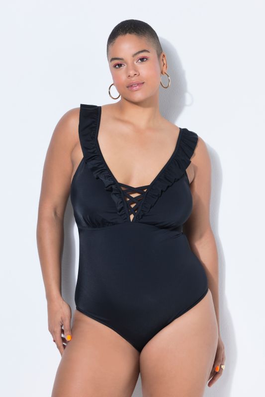 Swimsuit, soft cups, flounce