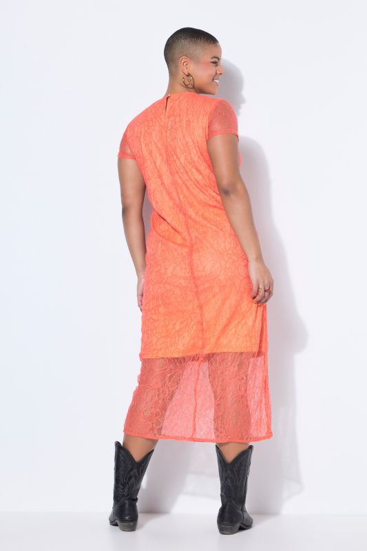 Layered Cap Sleeve Lace Dress