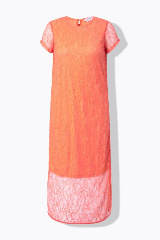 Layered Cap Sleeve Lace Dress