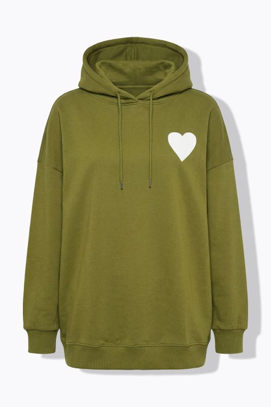 Oversized Heart Graphic Hoodie