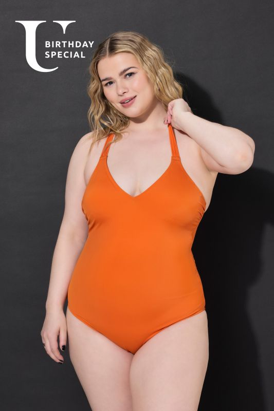 Strappy Crossed Back Swimsuit