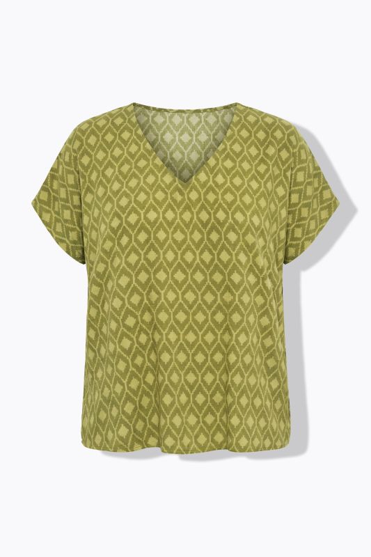 Блуза с ромбоиден принт