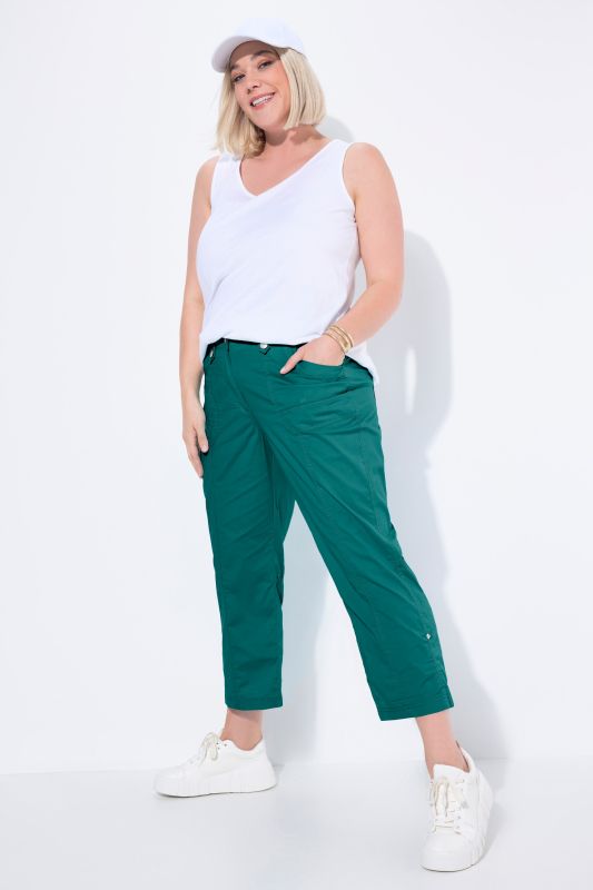 Roll-Tab Hem Stretch Cargo Pants