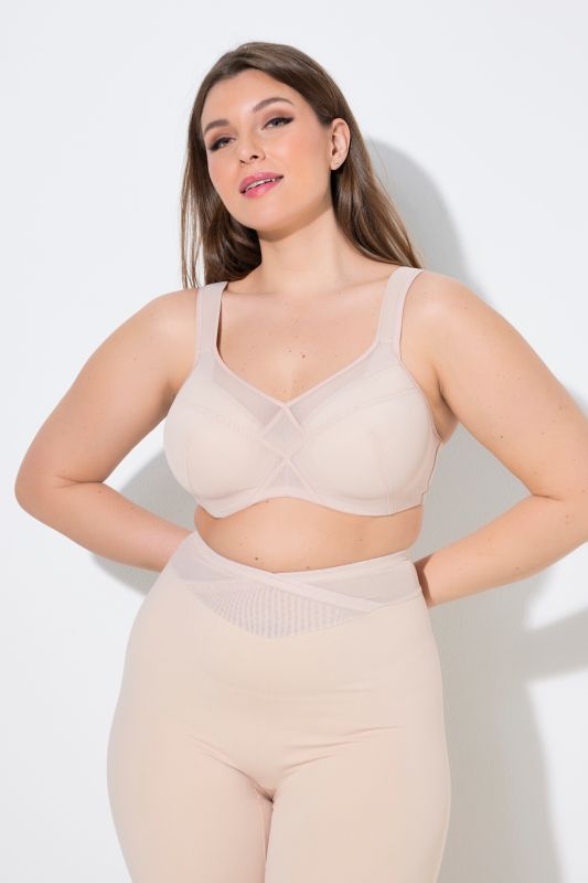 Underwire bra, soft cup, mesh insert, cup C - E