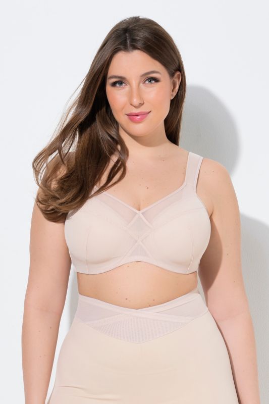 Underwire bra, soft cup, mesh insert, cup C - E