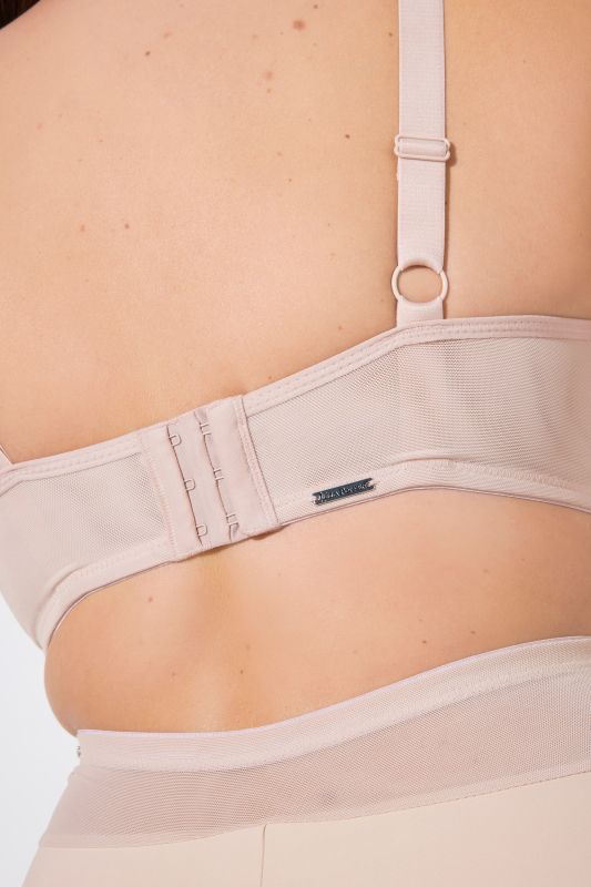 Underwire bra, soft cup, mesh insert, cup C - E