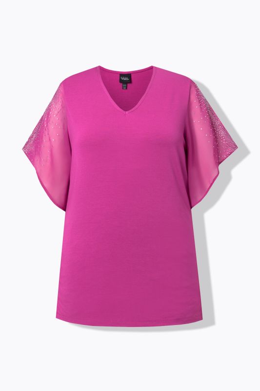 Блуза с бляскави детайли