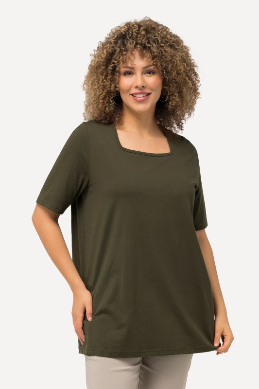 Essential Square Neck Stretch Tee