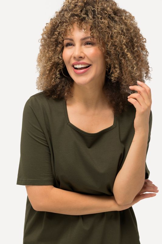 Essential Square Neck Stretch Tee