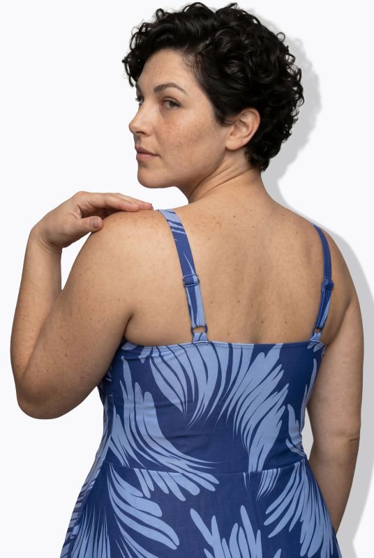 Бански тип рокля с рисуван принт