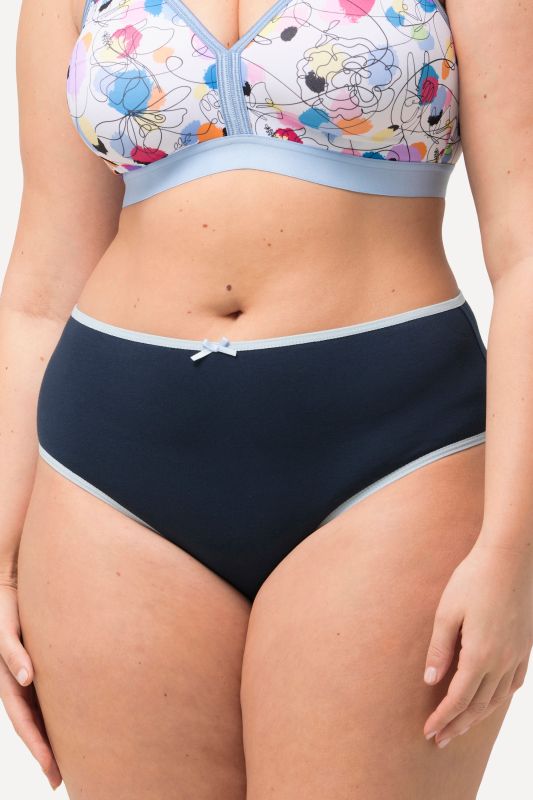 Бикини комплект от 5 броя с контрастни ластици