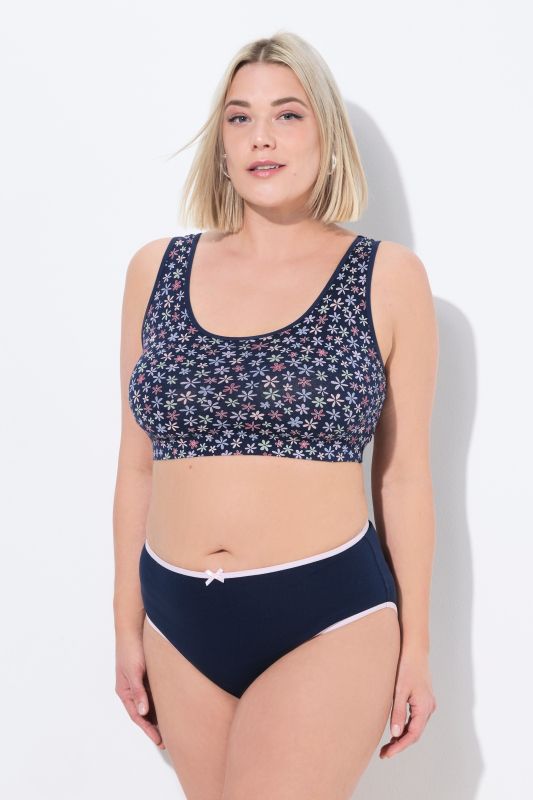 Бикини комплект от 5 броя с контрастни ластици