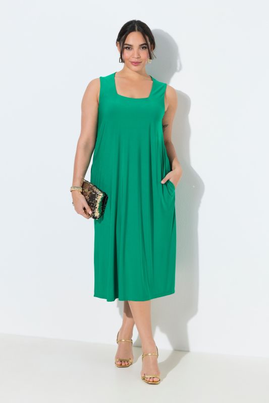 Square Neck Jersey Tank Dress