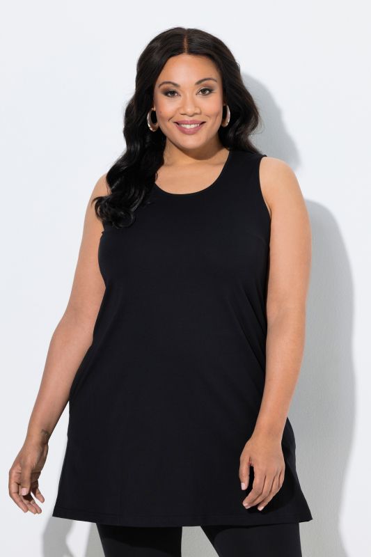 Tank Round Neck Pocket Knit Swing Tunic