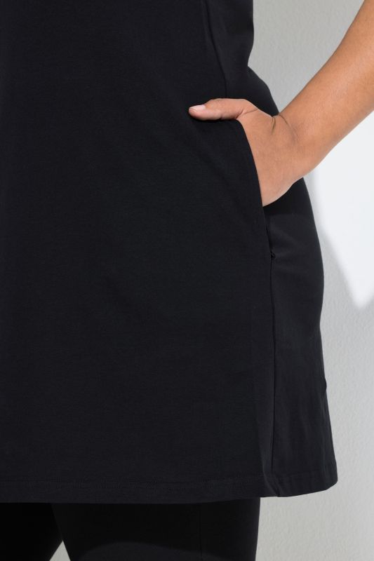 Tank Round Neck Pocket Knit Swing Tunic