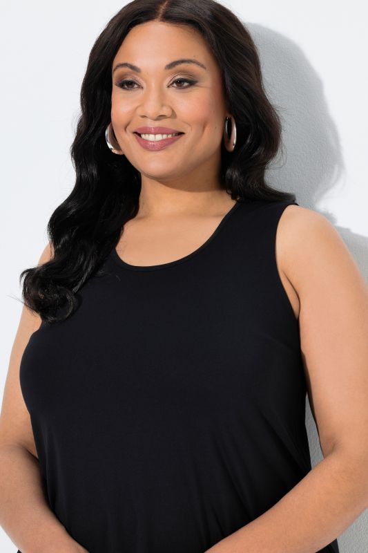 Tank Round Neck Pocket Knit Swing Tunic