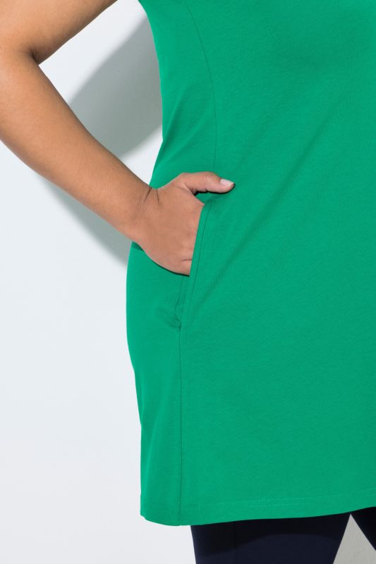 Tank Round Neck Pocket Knit Swing Tunic