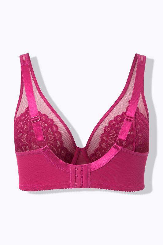 TRUYOU Bügel-BH, Spitze, Mesh-Träger, Cup B - E