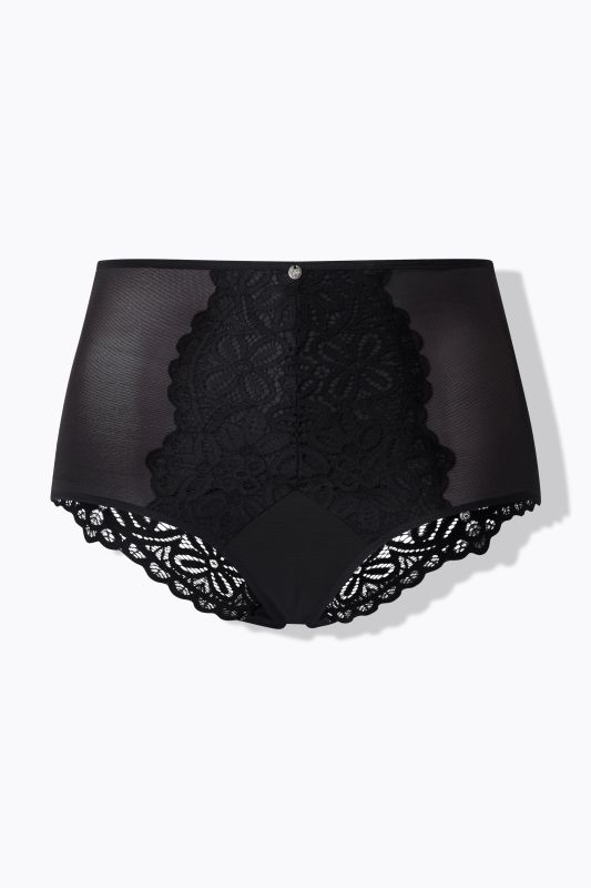 Бикини микрофибърни с дантела на цветя