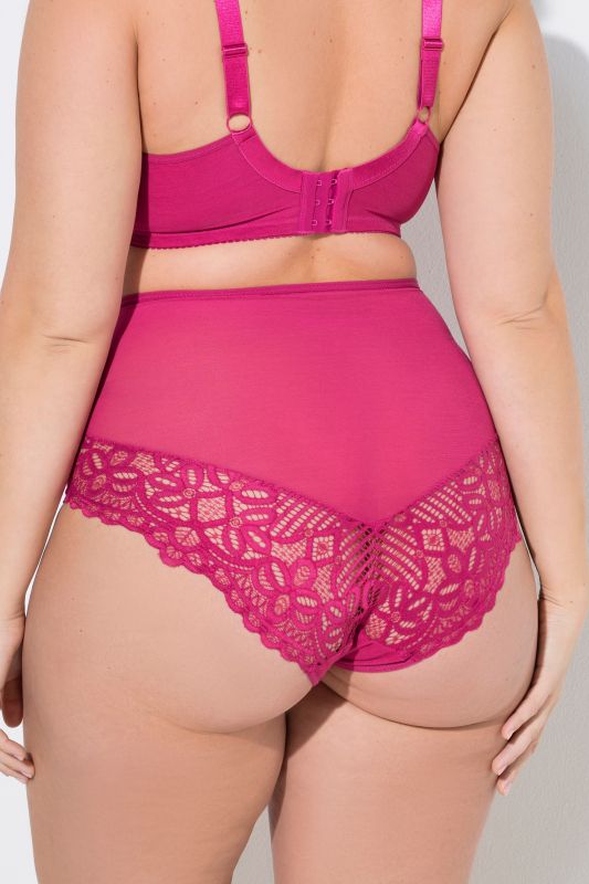 Бикини микрофибърни с дантела на цветя