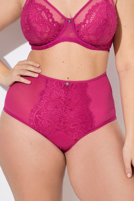 Бикини микрофибърни с дантела на цветя