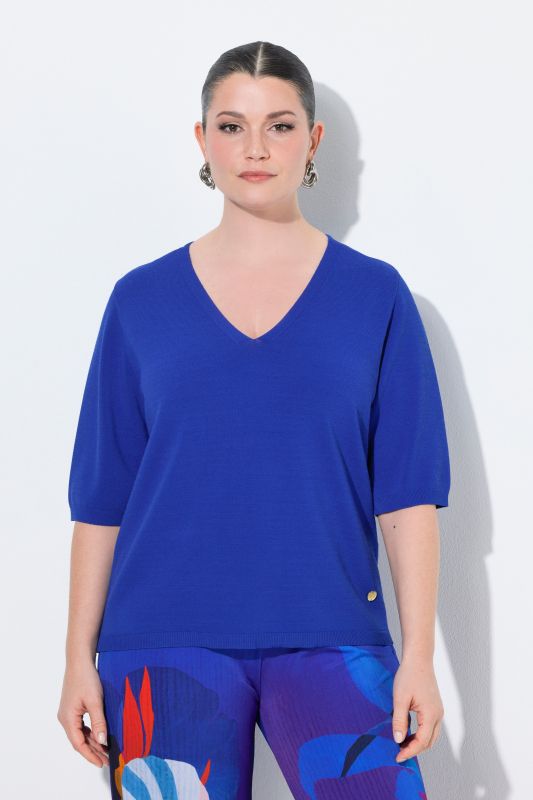 Пуловер с къси ръкави