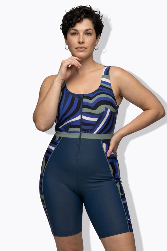 Бански с ретро принт и крачоли