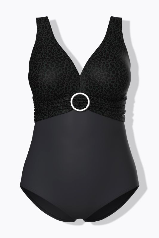 Бански с микс от материи с О - ринг