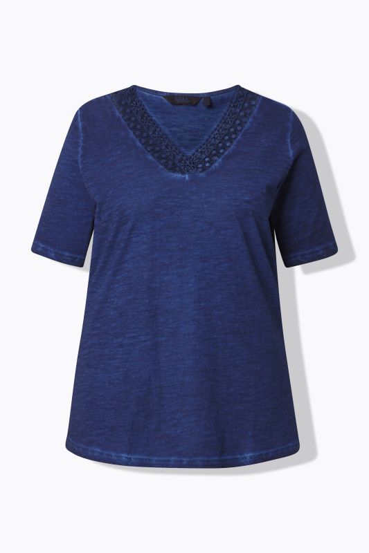 Short Sleeve Lace Trim Tee