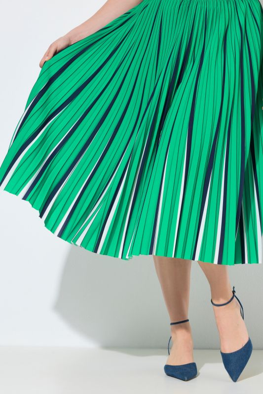 Пола плисирана с контрастни акценти