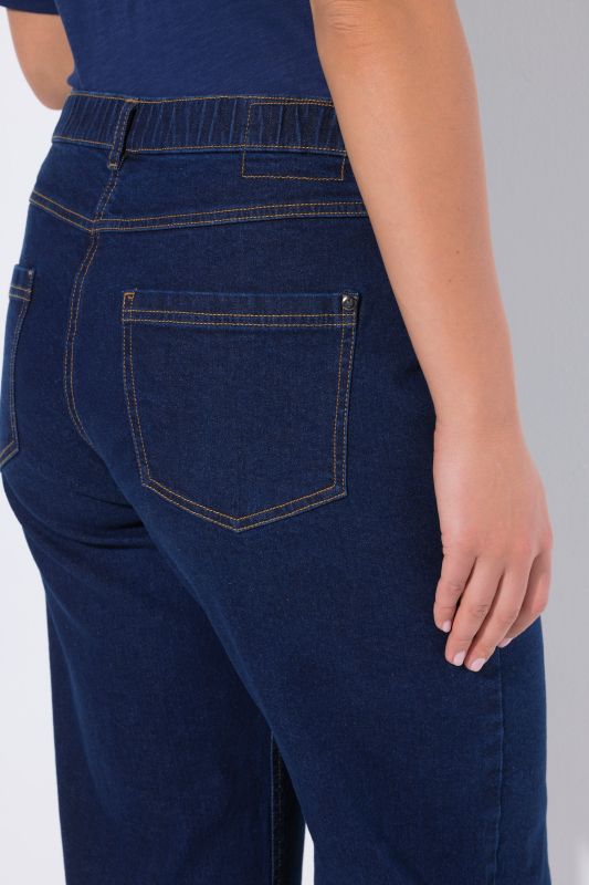 Decorative Seam Turn-Up Jeans