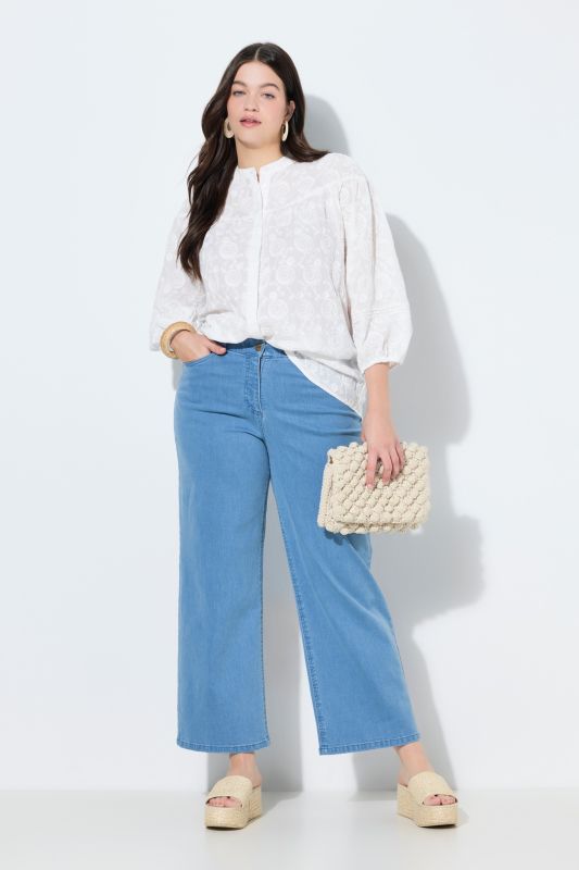 Дънки с широки 7/8 крачоли 