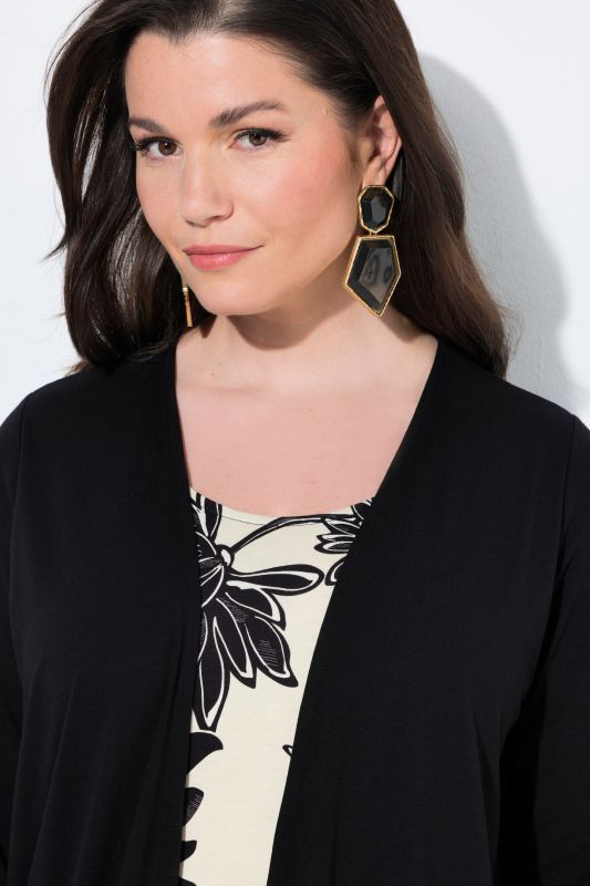 Layered Look 2-in-1 Flower Print Blouse