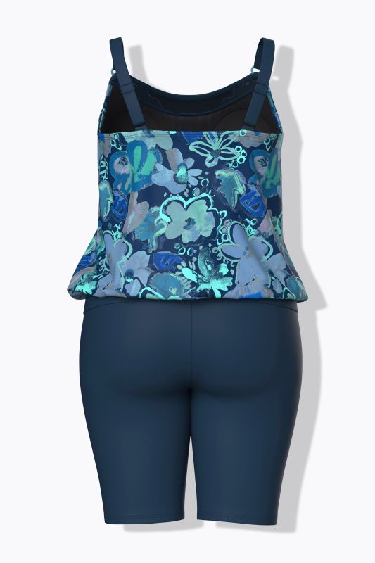 Oil Pastel Floral Tankini Set